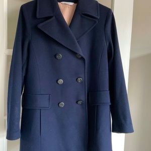 Fleurette blue wool peacoat